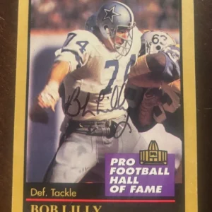 1991 Enor Pro Football HOF #88 Bob Lilly signed autographed card Dallas Cowboys