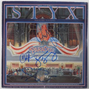 Styx Signed Autograph JSA Record Vinyl Paradise Theatre Dennis DeYoung