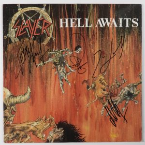 Slayer Fully Signed Autograph JSA Record Album Vinyl Hell Awaits