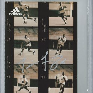 TOMMIE FRAZIER SIGNED ADIDAS POSTCARD PSA 94/95 CHAMPS HUSKERS