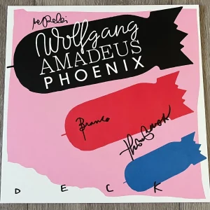 PHOENIX BAND SIGNED AUTOGRAPH WOLFGANG AMADEUS PHOENIX VINYL RECORD ALBUM w/ COA