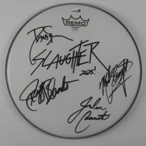 Slaughter JSA Fully Signed Autograph Drumhead