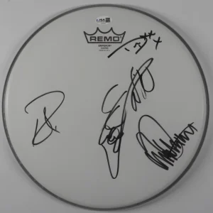 Cheap Trick JSA Fully Signed Autograph Drumhead