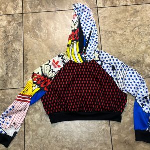 ADIDAS Originals Rita Ora Comic Grafitti Crop Shirt Jacket Rare Size S