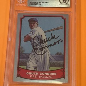 1988 PACIFIC LEGENDS CHUCK CONNORS CHICAGO CUBS SIGNED  AUTO # 71 BECKETT