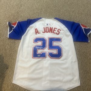 ATLANTA BRAVES- ANDRUW JONES SIGNED AUTOGRAPH JERSEY BECKETT COA CITY CONNECT
