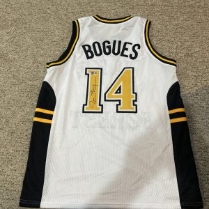 WAKE FOREST DEMON DEACONS- MUGGSY BOGUES SIGNED AUTOGRAPH JERSEY BECKETT COA BAS