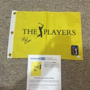 FRED FUNK SIGNED AUTOGRAPH THE PLAYERS GOLF PIN FLAG ACOA LETTER COA PGA