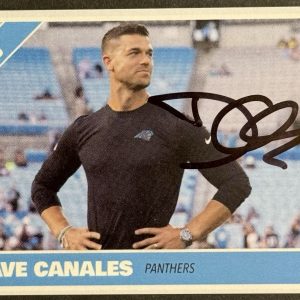 Dave Canales Signed Autographed Custom Carolina Panthers Card BAS Beckett