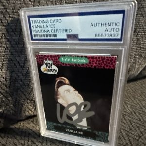 Vanilla Ice Signed 1990 Yo MTV Raps #90 Trading Card PSA /DNA Authenticated COA