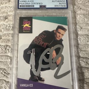 Vanilla Ice Signed 1991 Pro Set Superstars #141 Trading Card PSA /DNA Slab COA