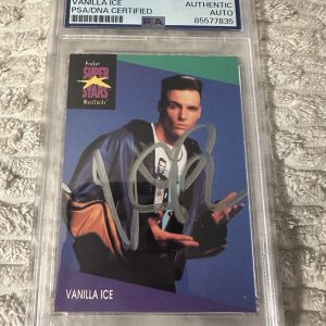 Vanilla Ice Signed 1991 Pro Set Superstars #145 Trading Card PSA /DNA Slab COA
