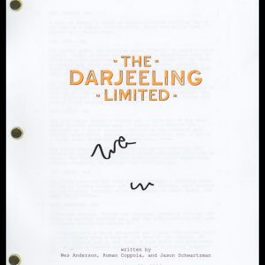 Wes Anderson "The Darjeeling Limited" AUTOGRAPH Signed Script Screenplay ACOA