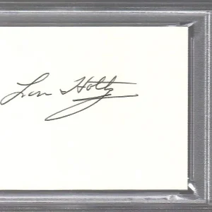 LOU HOLTZ HAND SIGNED CUT SIGNATURE PSA SLABBED NOTRE DAME FOOTBALL