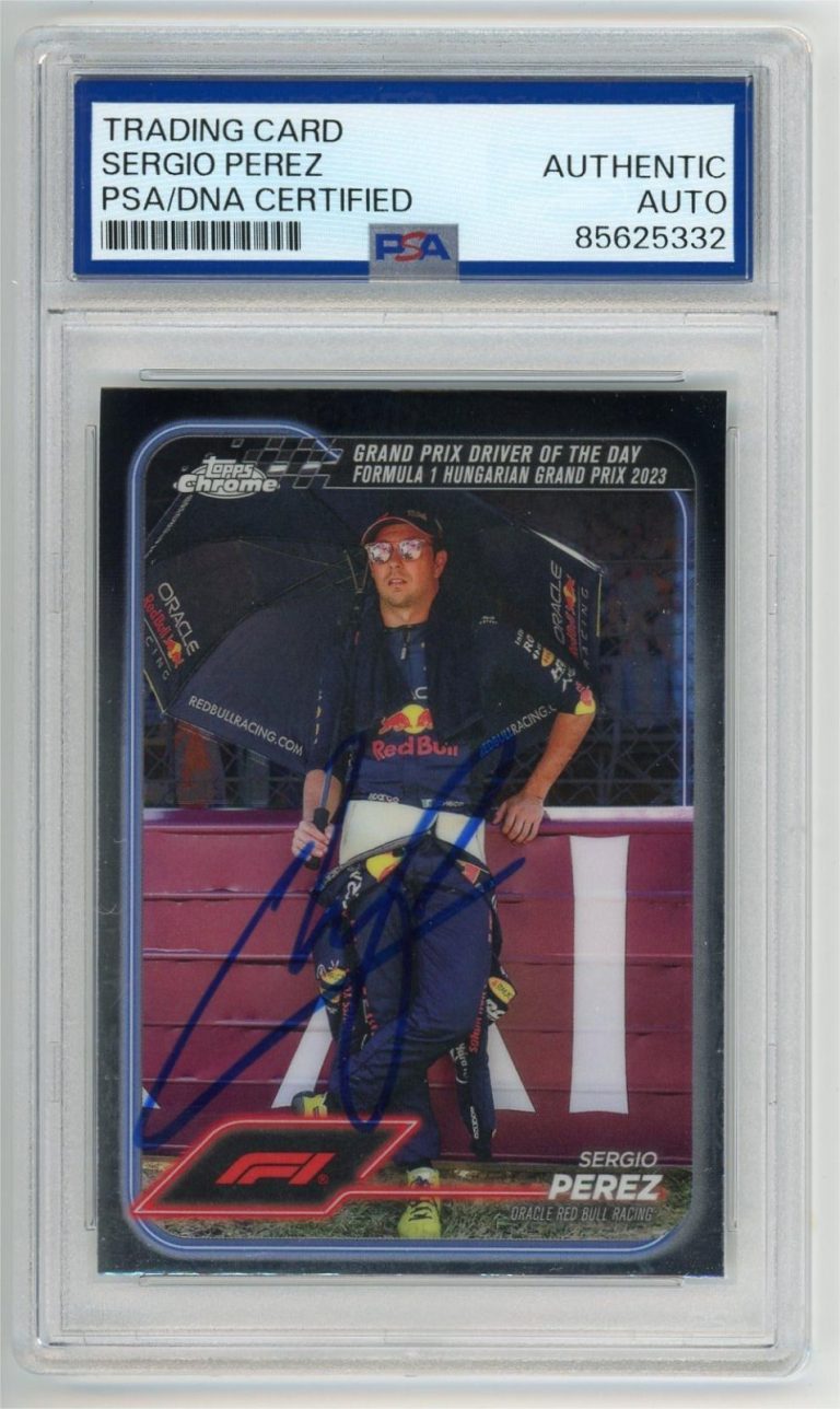 SERGIO PEREZ SIGNED AUTOGRAPHED 2024 TOPPS CHROME F1 #169 AUTO PSA/DNA COLLECTIBLE MEMORABILIA