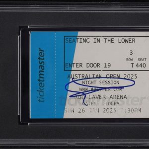Jannik Sinner Signed 2025 Australian Open Champion Ticket Stub PSA GEM 10 AUTO