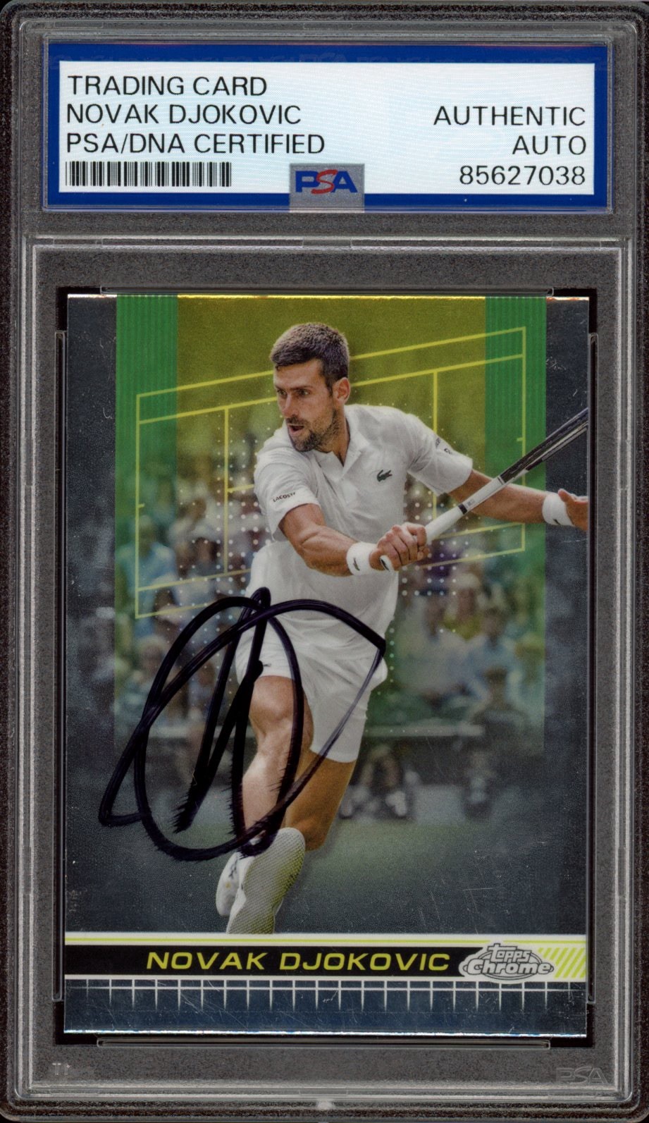 2024 Topps Chrome #1 Novak Djokovic Signed Tennis Card PSA/DNA AUTO ATP ...