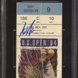 Andre Agassi Signed 1994 US OPEN CHAMPION Tennis Ticket Stub PSA/DNA AUTO