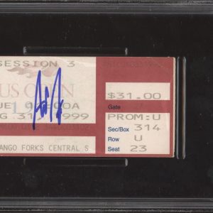 Andre Agassi Signed 1999 US OPEN CHAMPION Tennis Ticket Stub PSA GEM MT 10 AUTO
