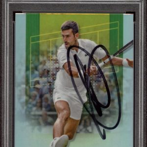 2024 Topps Chrome #1 Novak Djokovic Signed Refractor Tennis Card PSA/DNA AUTO