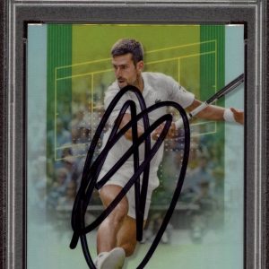 2024 Topps Chrome #1 Novak Djokovic Signed Refractor Tennis Card PSA/DNA AUTO