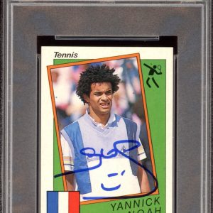 1987 Panini Supersport #186 Yannick Noah Signed Tennis Card PSA GEM MINT 10 AUTO