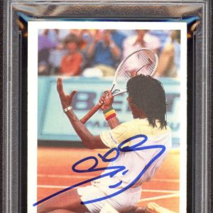 1987 A Question Of Sport Yannick Noah Signed Tennis Card PSA GEM MINT 10 AUTO