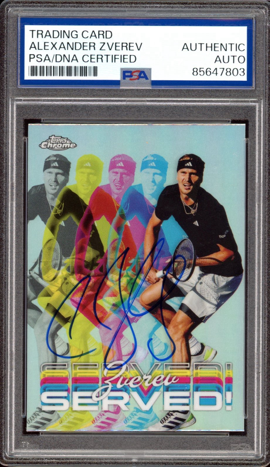 2024 Topps Chrome Tennis Alexander Zverev Signed Served Rookie