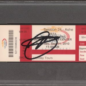 Novak Djokovic Signed 2010 US OPEN SEMIFINAL Ticket Stub PSA GEM MT 10 AUTO