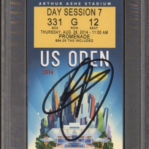 Novak Djokovic Signed 2014 US OPEN 2nd Round Ticket Stub PSA GEM MINT 10 AUTO