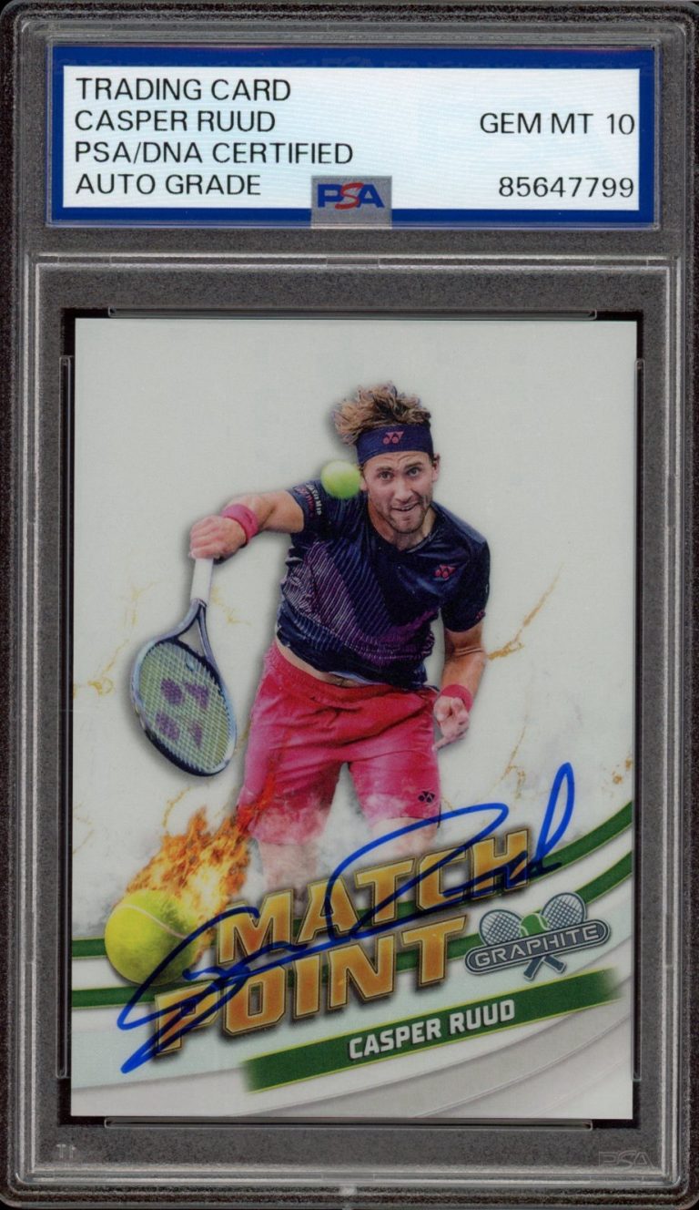 2024 Topps Graphite Casper Ruud Match Point SSP Case Hit PSA GEM MINT 10 AUTO RC