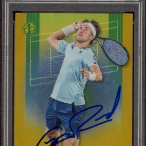 2024 Topps Chrome #75 Casper Ruud Signed 1st Gold Refractor /50 PSA GEM 10 AUTO