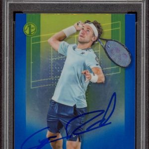 2024 Topps Chrome #75 Casper Ruud Signed 1st Blue Refractor /250 PSA GEM 10 AUTO