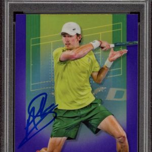 2024 Topps Chrome #98 Alex De Minaur Purple Refractor /499 Card PSA GEM 10 AUTO