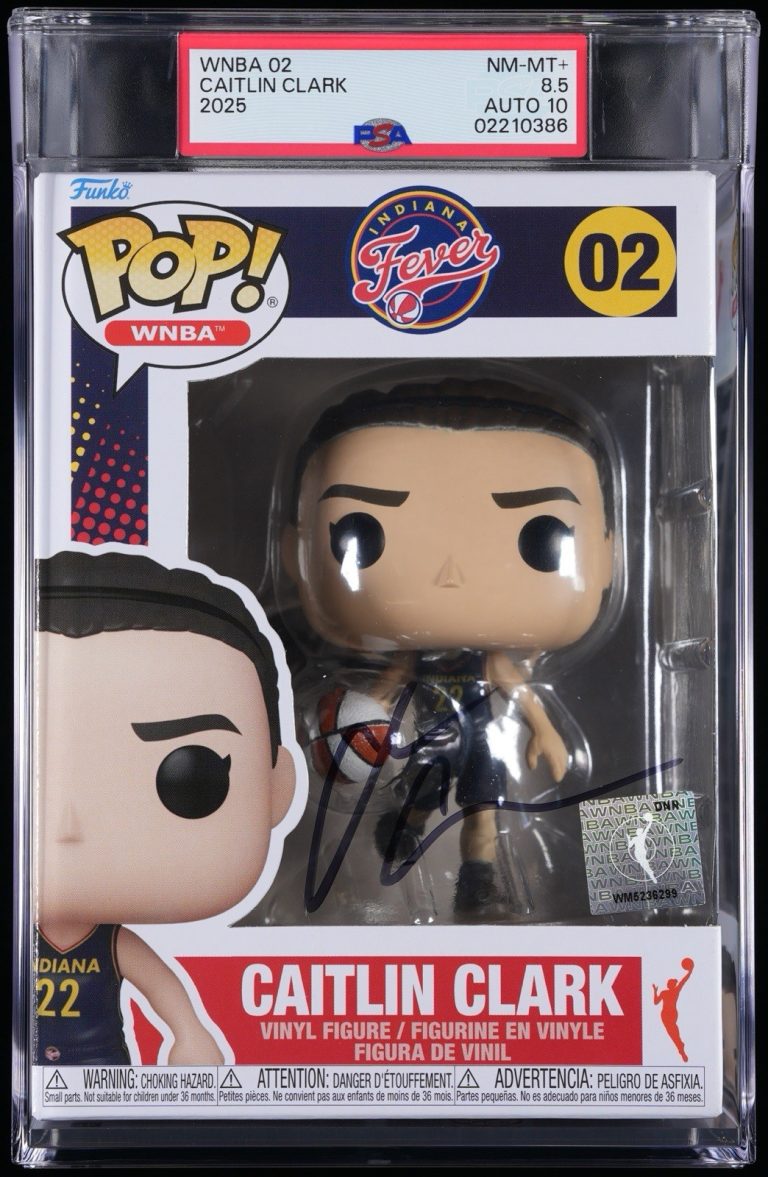 Caitlin Clark Autographed Signed WNBA Funko Pop #02 Encapsulated Auto PSA/DNA