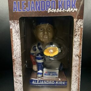 ALEJANDRO KIRK BOBBLE ARM FIGURINE GIVEAWAY IN ORIGINAL PACKAGE     BLUE JAYS