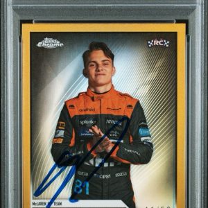 2023 Topps Chrome F1 #40 Oscar Piastri Gold Refractor Rookie /50 PSA GEM 10 AUTO