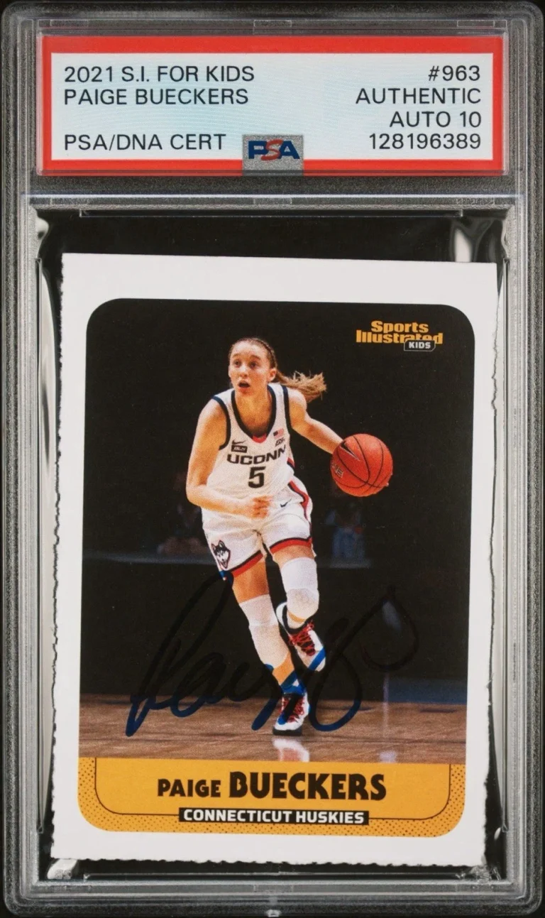 2021 SI For Kids #963 Paige Bueckers Signed UConn Rookie Card PSA GEM 10 AUTO RC