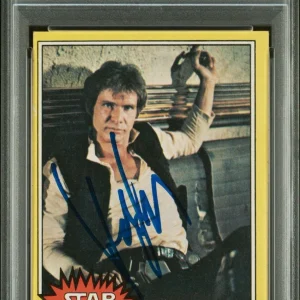 1977 Topps Star Wars #162 Harrison Ford Signed Han Solo Rookie PSA GEM 10 AUTO