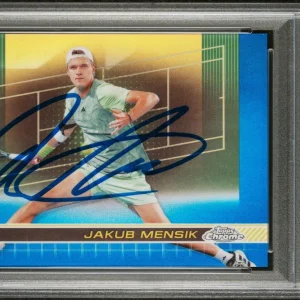 2024 Topps Chrome #193 Jakub Mensik Blue Refractor Rookie /250 Auto PSA 10/10 RC