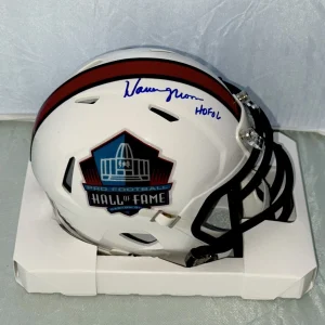 Warren Moon Oilers signed Hall of Fame mini helmet W/ HOF Beckett Witnessed