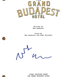 Wes Anderson Signed "The Grand Budapest Hotel" Full Movie Script Beckett COA