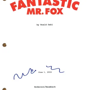 Wes Anderson Signed "Fantastic Mr Fox" Autograph Movie Script Screenplay BAS COA