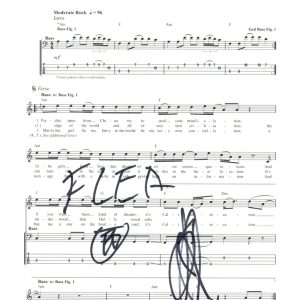 Red Hot Chili Peppers Signed Californication Sheet Music Frusciante & Flea BAS