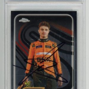 Lando Norris Autographed 2024 Topps Chrome Formula 1 F1 Drivers #7 Auto PSA/DNA