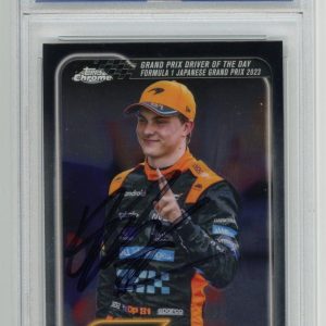 Oscar Piastri Signed 2024 Topps Chrome Formula 1 Driver of the Day #174 Auto PSA
