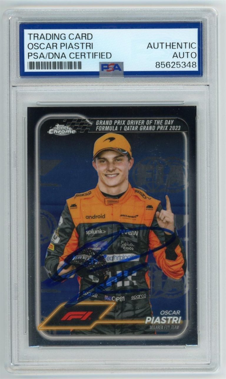 Oscar Piastri Signed Autographed 2024 Topps Chrome Formula 1 #175 Auto PSA/DNA