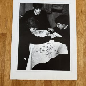 Rare Paul McCartney Signed Autographed 19 x 23 Lithograph JSA Beatles W/ Drawing