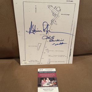 Artimus Pyle Lynyrd Skynyrd SIGNED Plane Crash Sketch JSA Hawkins Gene Odom