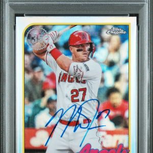 Mike Trout Signed Autographed 2024 Topps Chrome #89CB-1 1989 Refractor PSA/DNA